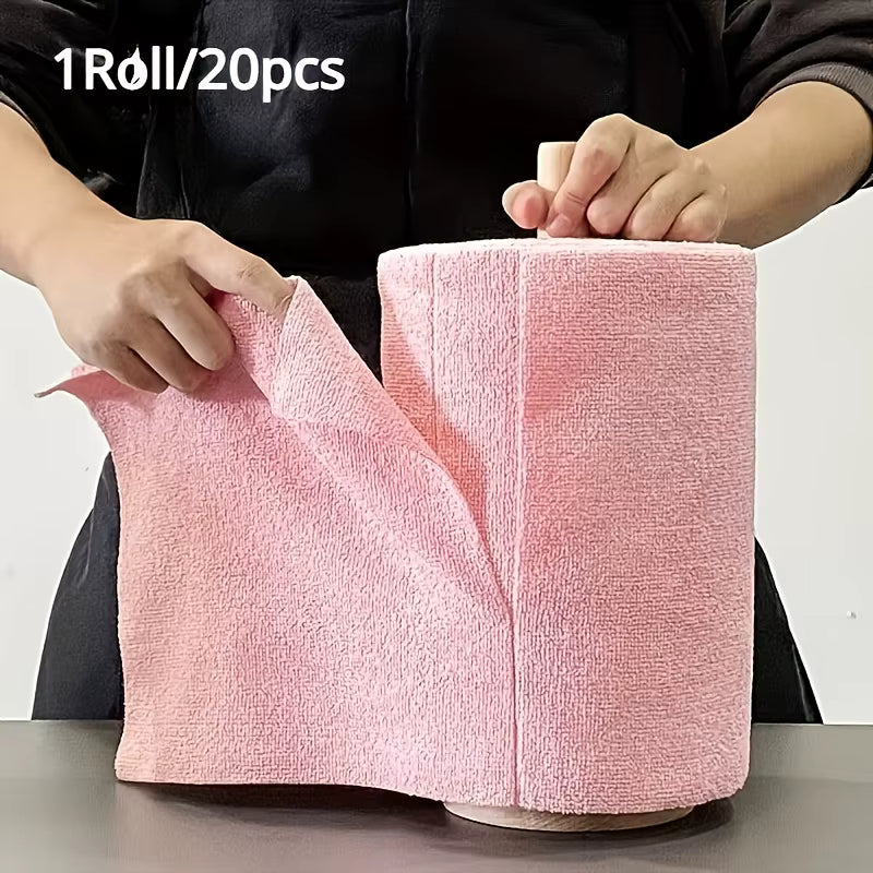 20 reusable microfiber cleaning cloths